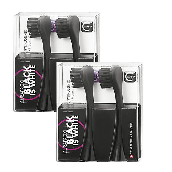 CURAPROX ブラック・イズ・ホワイト 本体＋交換ブラシ付き クラプロックス ブラックイズホワイト 電動歯ブラシ専用 替え