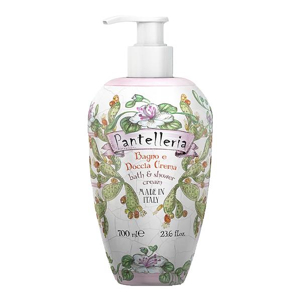 〇Bath＆Shower Cream Soap バス＆シャワークリームソープヤシ油、アーモンドオイル、オーガニックアロエベラエキス、植物由来グリセリン配合のクリーミーで保湿しながら優しく洗い上げるボディソープです。・PANTELLERIA ...