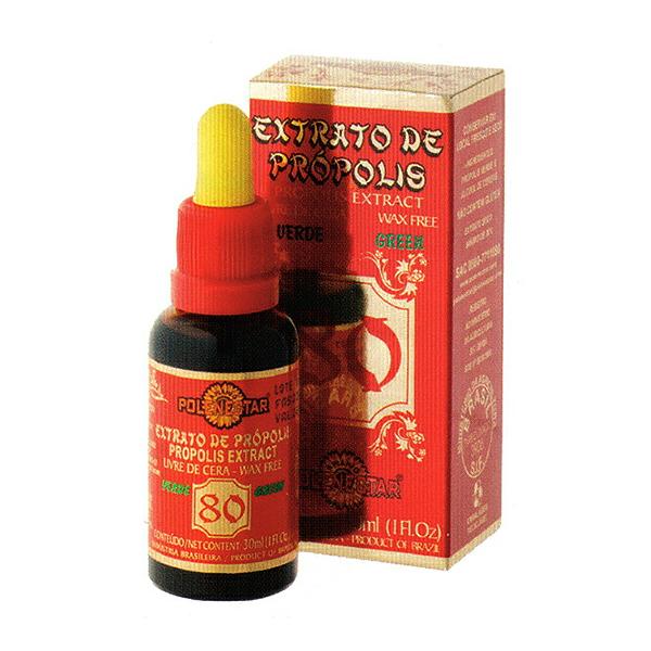 ポレネクター社製製品中で、原材料濃度80％という最高濃縮度のプロポリスエキス。 ・ベトつかず飲みやすいワックスフリータイプ。 ・フラボノイド、アルテピリンC含有。  ＜原材料＞ ブラジル産プロポリス(80％)、中性穀物アルコール(20％) ...