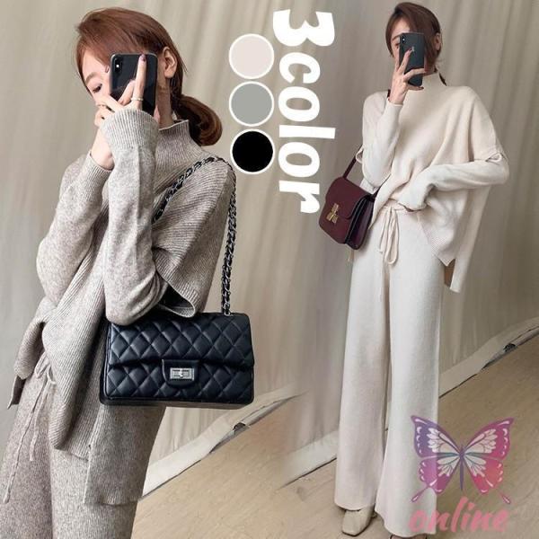 セットアップ ニット パンツ ２点 上下 コーデ 韓国 タートル セットアップ 2点 上下 コーデ ニット パンツ 韓国 タートル