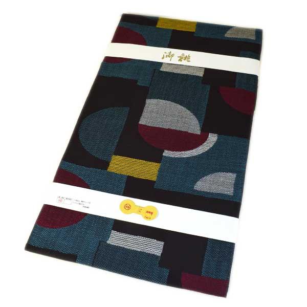 仕立て上り 八寸 名古屋帯 正絹100% 新作 新品 藍色系 かがり仕立て  