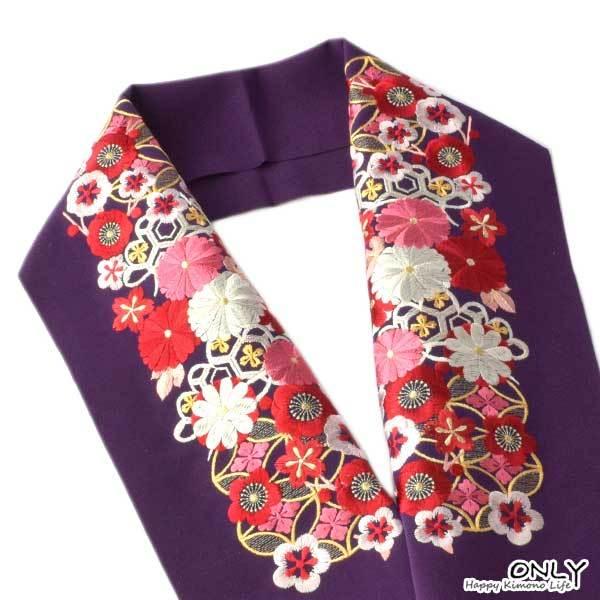 □ONLY□pp-315☆シルエリ― 刺繍 半衿 正絹風 豪華 新合繊 留袖