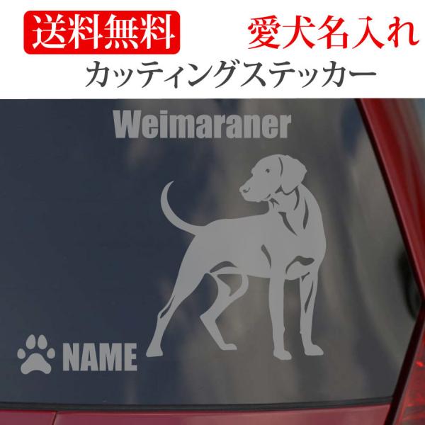 ワイマラナー ステッカー カッティングステッカー 車 名入り