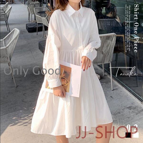 極美品✨ ワイズ　総柄　シャツ ワンピース　フリル　ゆったり　希少　オシャレ シャツワンピース レディース ワイドフリル 夏 秋 春 白 黒 20代 30代