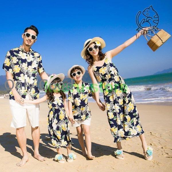 夏 アロハシャツ メンズキッズ親子 リンク コーデ 親子 ペアルック