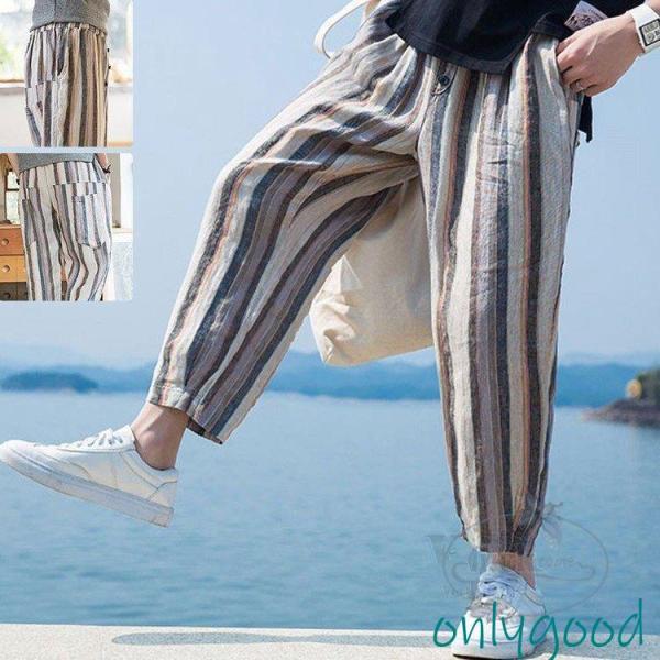 r9f5a628e7qyxb ストライプ サルエルパンツ リネン r9f5a628e7qyxb ストライプ サルエルパンツ リネン