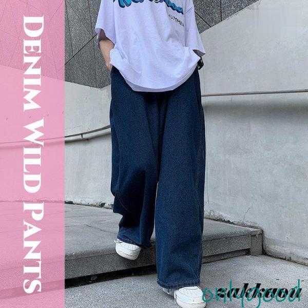 NOREMID ワイド バギー デニム ジーンズ ワイドパンツ メンズ レディース バギーパンツ ジーンズ デニムパンツ