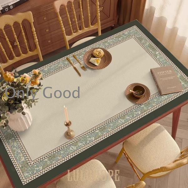 テーブルクロス テーブルマット 北欧 長方形 高級感 pu皮革生地 ダイニングテーブルマット 汚れ防止 防水防油 耐熱 食卓カバー おしゃれ 花柄 撥水 家庭用 13色【素材】：PU/ PVC【カラー】：4色【備考】●漂白剤乾燥機ドライクリ...