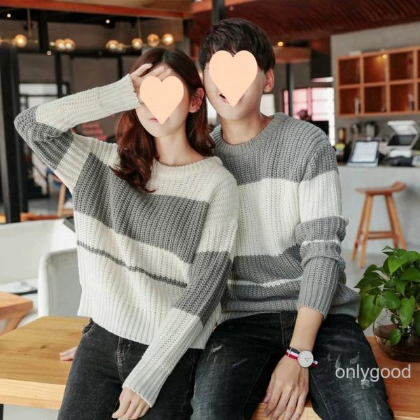 韓国 ニット セーター　ペアルック トレーナー レディース メンズ　恋人ご夫婦 彼女 誕生日 結婚祝い 記念日 S/M/L/XL/2XL