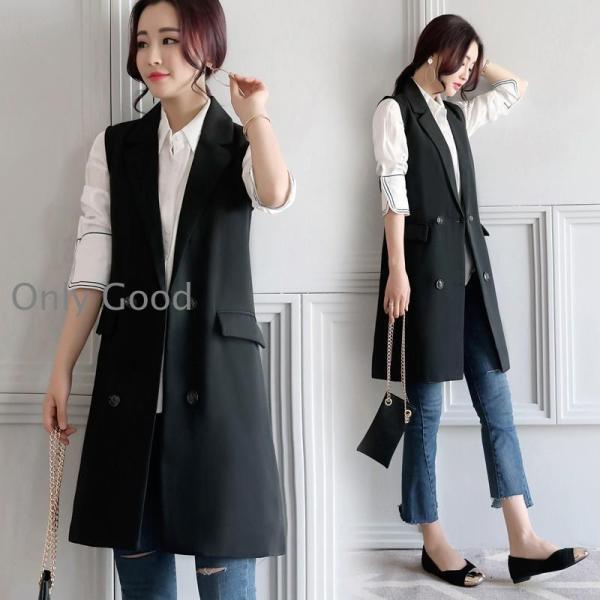 ベスト ジレ レディース ノースリーブ テーラード スーツベスト