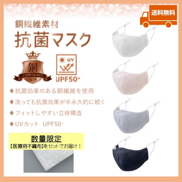 銅イオンの高い抗菌力で嫌なにおいの発生を防ぐ 抗菌マスク【半永久