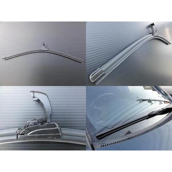 左右（2本セット） GMC　ソフト エアロ フラット ワイパー 550mm/550mm ブレード  U字フック ゴム一体型 ブラック　ユーコン H12〜H17