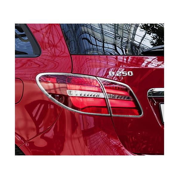 メルセデス ベンツ メッキ テールライト テールランプ リング W246 B180 B250 後期 ガーニッシュ クローム リム Bクラス