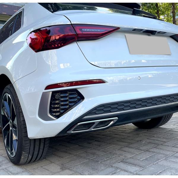 王道4本出しスタイル♪ アウディ メッキ マフラー カバー A3 セダン A3 スポーツバック 30TFSI 40TFSI クワトロ Sライン