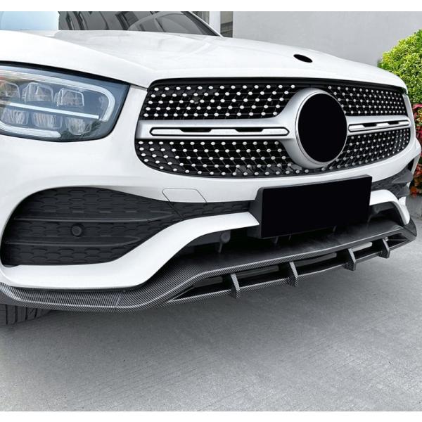 スポーティ全開♪ ベンツ カーボン ルック フロントバンパー リップ 