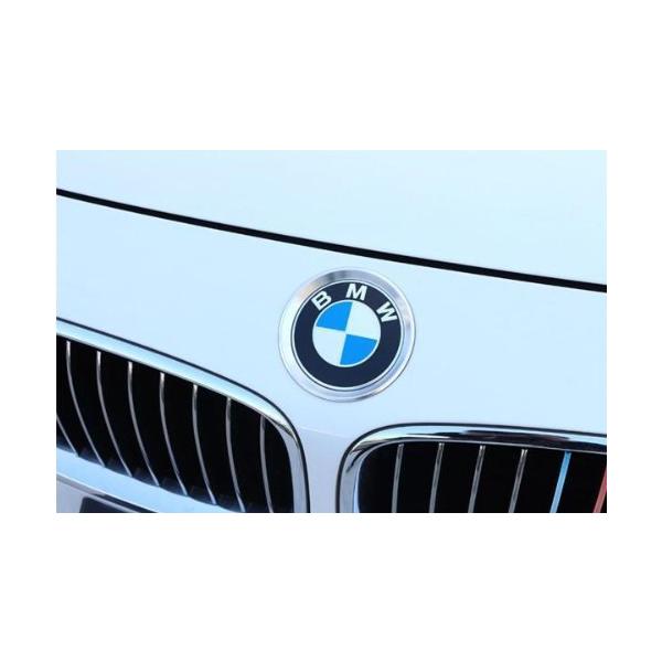 デザイン性UP♪ BMW エンブレム ボンネット バッチ リング セット シルバー F80 M3セダン 30ヤーレMS コンペティション
