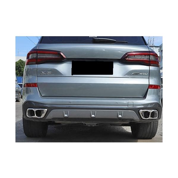 グレードUP♪ BMW 後期 M60i ルック 4本出しルック マフラーカッター カバー G05 X5 xDrive35d xDrive40d xDrive45