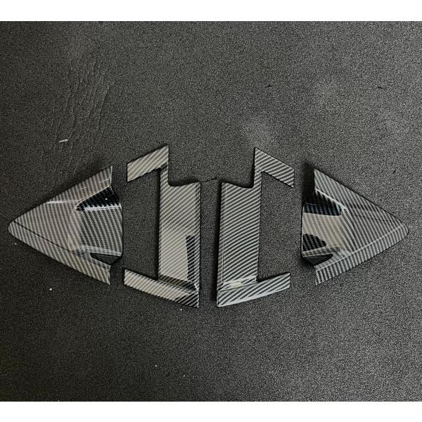 スポーティ全開♪ カーボン ルック リア ドアハンドル カバー ヴェゼル RV3 RV4 RV5 RV6 G e:HEV X Z PLaY 4P バイザー装着車用