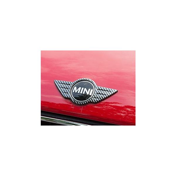 スポーティ全開♪ BMW MINI カーボン ルック エンブレム カバー セット ミニ R57 R58 R59 クーパー コンバーチブル クーペ ロードスター