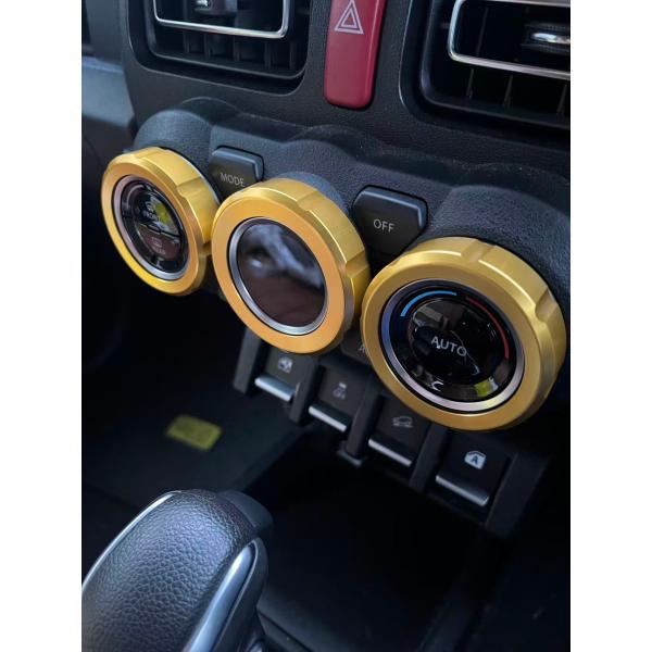 新登場♪ デザイン性UP♪ エアコン ダイヤル カバー 金 ジムニー JB64W