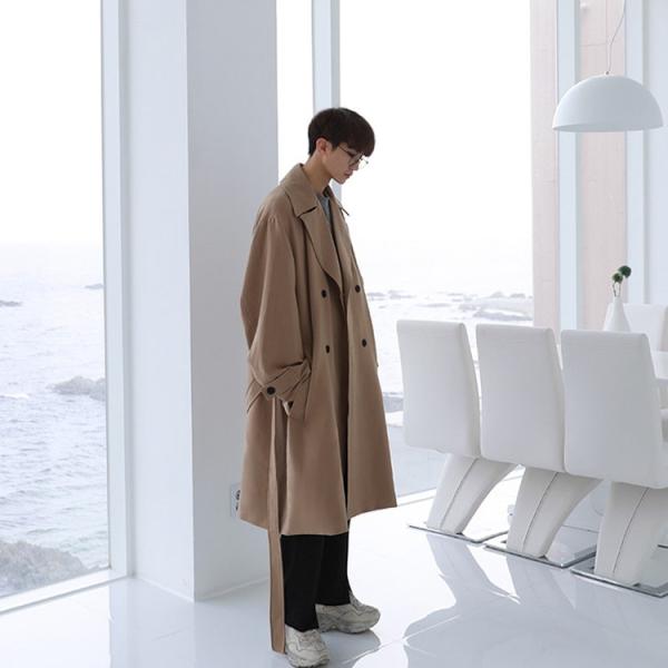 トレンチコート メンズ ロングコート韓国風 おしゃれ 体型カバー ヨーロピアンカジュアル オーバーサイズ イケメン 秋着 コート レトロ Buyee Servicio De Proxy Japones Buyee Compra En Japon