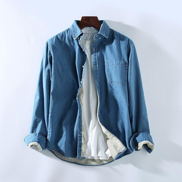 ダンガリーシャツ メンズ ダンガリー長袖シャツ 裏起毛 開襟シャツ ダンガリー カジュアルシャツ 長袖 春着 父の日 19 新春 Y2692 Mooti 通販 Yahoo ショッピング