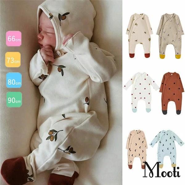 ベビー服 ロンパース 子供服 カバーオール オールインワン 足つき 新生児 ベビー キッズ 赤ちゃん 出産祝い 女の子 男の子 可愛い 66cm 73cm 80cm 90cm 韓国 Y Mooti 通販 Yahoo ショッピング