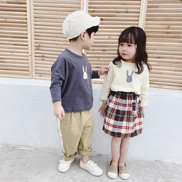 子供服 ロンt キッズ 超安い 女の子 男の子男女兼用韓国子供服 ガールズデザイン 長袖 丸い襟 ファッション 可愛い 春秋新作 ジュニア Tシャツ プリント トップス