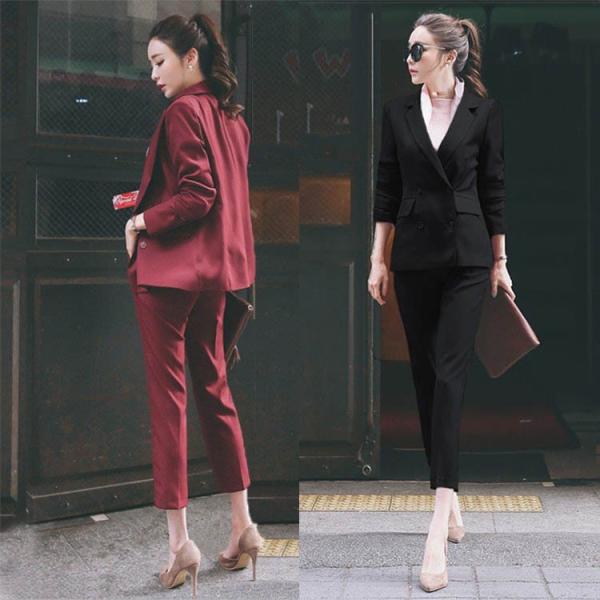 セットアップ スーツパンツ レディース 2点セット 上下セット 黒 スーツ 入園式 卒業式 セレモニー 通勤 オフィス コーデ スーツジャケット 30代 40代 50代 Y Mooti 通販 Yahoo ショッピング