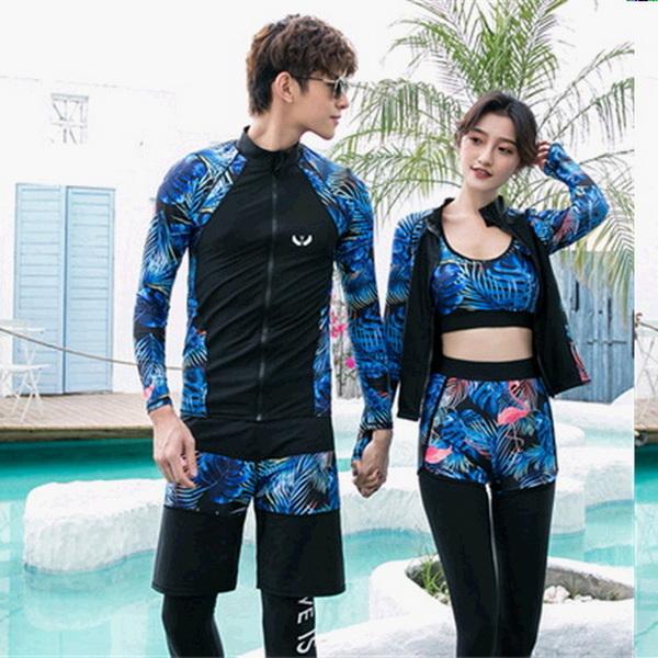 ラッシュガード ペア カップル 長袖 ペアルック 水着 レディース 上下 セット メンズ ウェットスーツ セットアップ 競泳 人気 Y Mooti 通販 Yahoo ショッピング