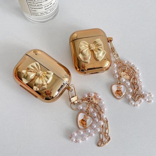 airpods pro �P�[�X �؍� airpods pro ��2���� �P�[�X airpods �P�[�X �G�A�|�b�Y�v�� �P�[�X TPU �S�[���h ���^���b�N ���{�� ��ڂ� �`���[��