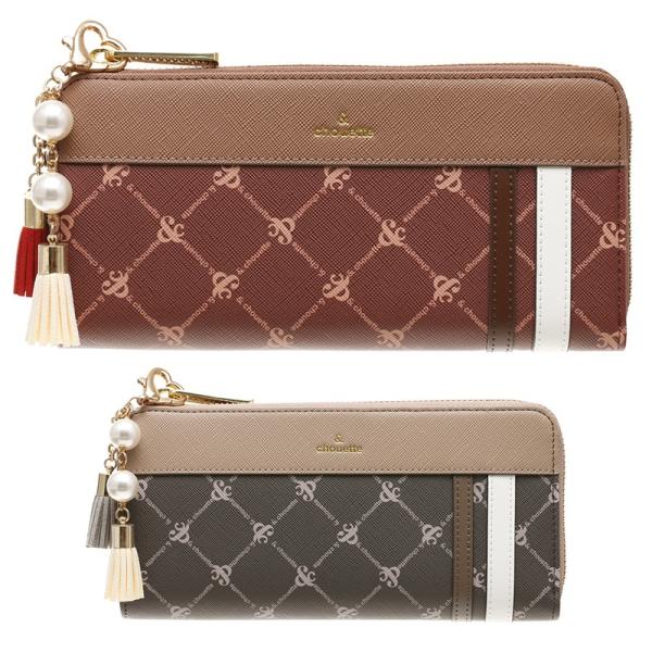 サマンサタバサ &シュエット L字 ラウンド ファスナー モノグラム