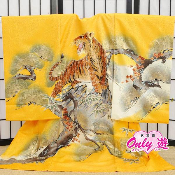 お宮参り 着物 レンタル 男の子 0 515im 赤ちゃん のしめ 掛け着物 初着 産着 黄色 ラメ 古典柄 0 515im 京都衣裳館オンリー遊スタジオ醍醐 通販 Yahoo ショッピング