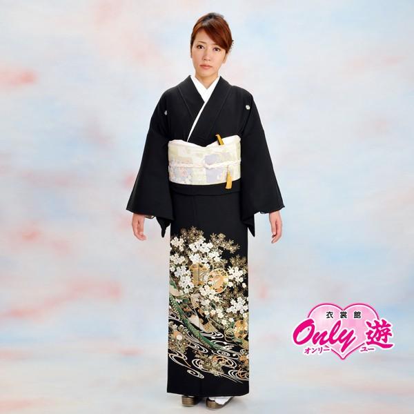 留袖セット/レディース/40-005NK/Lサイズ/結婚式/レンタル/黒留袖