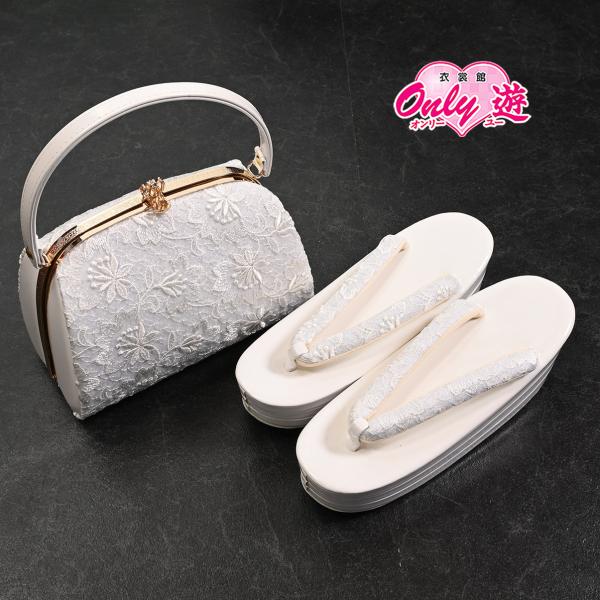 新品未使用＊３点セット草履▪バック▪足袋 新品】草履バッグセット/レンタル/ZB-1249DR/レース/Lサイズ/草履/成人