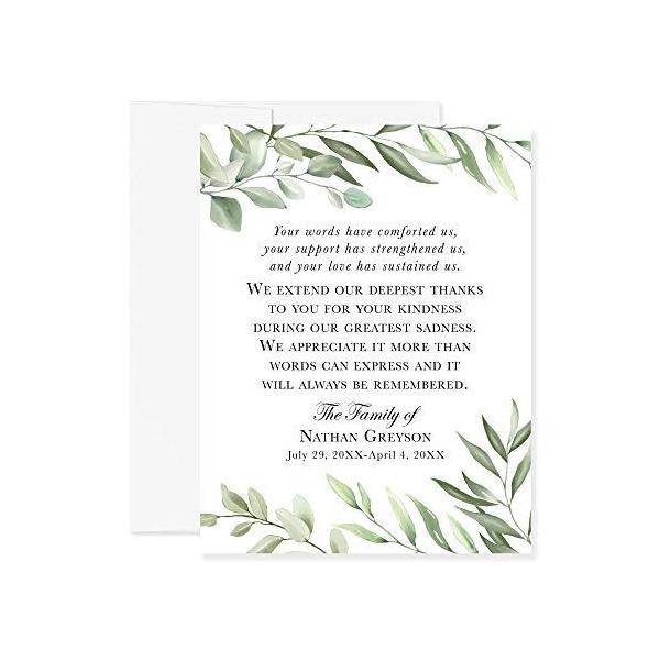 国内正規総代理店アイテム Greenery 葬式サンキューカード お悔やみ認知カード 封筒付き Ocjapan Com Mm