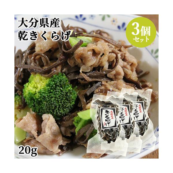 水で戻すだけで料理に使える、大分県産の乾きくらげです。手軽で簡単便利なこだわりの逸品です。シャキッとしたコリコリ感があるキクラゲは揚げ物、サラダ、スープ、炒め物といろんな料理に使える食材です。[名称] 乾きくらげ[内容量] 20g×3個[発...