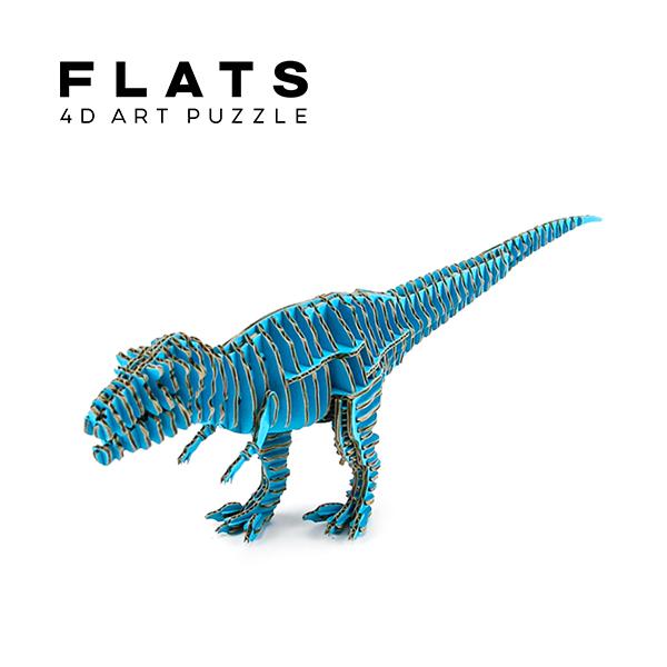 ティラノサウルス 竜頭 龍頭 珍品 青銅製 49cm FLATS 4D アートパズル 恐竜段(Trex 266_blue) ティラノサウルス