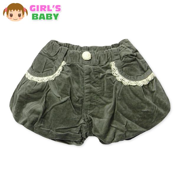 ●コメント裾バルーンのシルエットが可愛らしいベロアショートパンツ。季節感のあるベロア素材にレース使いがおしゃれ♪女の子らしいコーデにぴったりのアイテムです。●特 長・t/mini・ショートパンツ　・ショーパン・ベロア素材　・バルーンシルエッ...