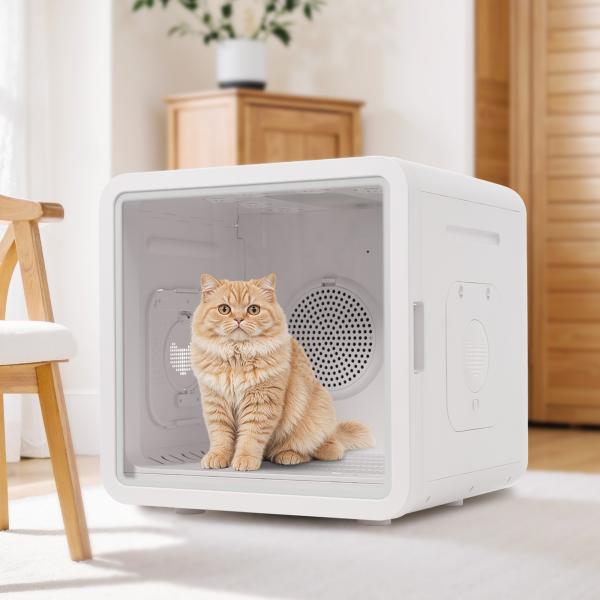 ペットドライルーム ペットドライヤー ドライルーム 猫 犬 ペット80L大容量 乾燥機 犬乾燥機 乾燥機 乾燥箱 ペットヘアドライヤー ブローボックス 静音 自動