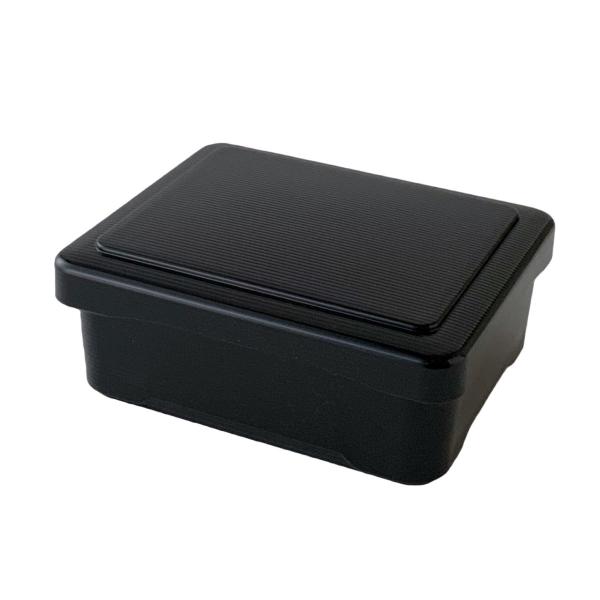 爪掛千筋丼重　黒内朱塗 15.8×13×6.4cm 漆器 丼重 懐石用 うな重 器 うな重箱 和食器 業務用　お重、かつ重、鰻　若泉　大量注文も承ります