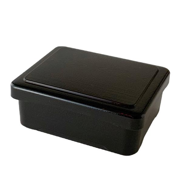 爪掛新木目丼重 溜内朱塗 15.8×13.0×6.4cm 漆器 うな重 器 うな重箱 和食器 業務用 お重、かつ重、鰻　若泉