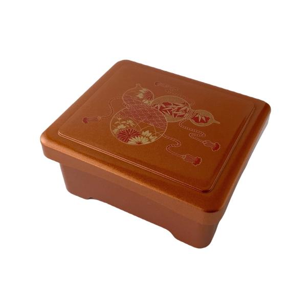 象足丼重　金パールひさご内朱 漆器 うな重 器 うな重箱 和食器 業務用 お重、かつ重、鰻　若泉