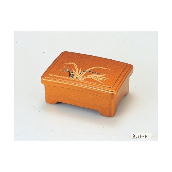 天重 ラン内朱塗 18.7×13.7×8.5cm 漆器 高級丼重 懐石用 うな重 器 うな重箱 和食器 業務用　お重、かつ重、鰻 天婦羅（取寄せ）若泉