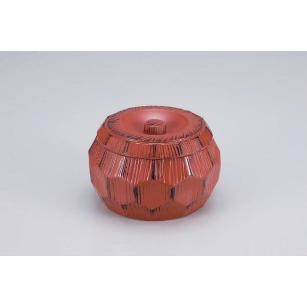 錦亀甲飯器　根来 φ15.1×9cm 漆器 高級丼重 懐石用 うな重 器 飯器 ひつまぶし 和食器 業務用 鰻（取寄せ）若泉