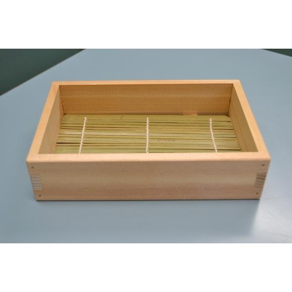 【取寄せ商品】天丼重用木枠＆竹スのセット 漆器 うな重 器 うな重箱 和食器 業務用 お重、かつ重、鰻　土用の丑の日　うなぎ 3-646-2&3 5-742-2&3 1016