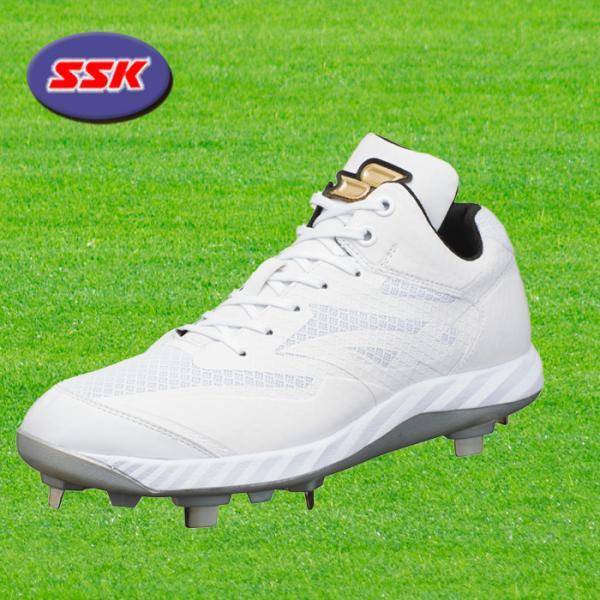 エスエスケイ（SSK） プロエッジ RG-LW 野球スパイク 白 紐 金具