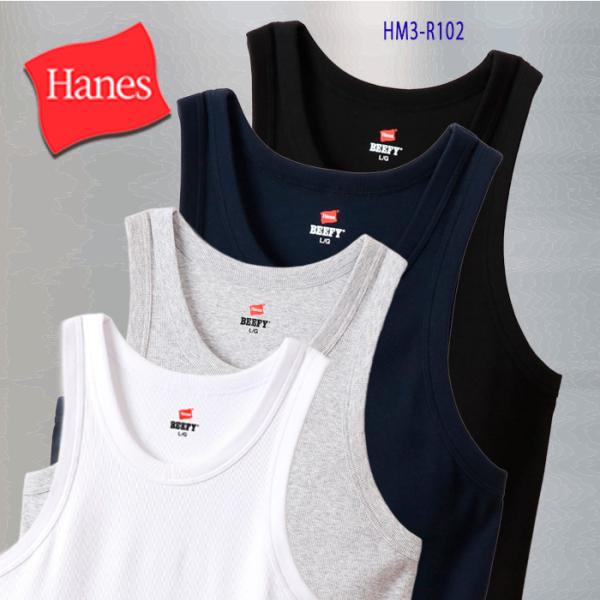 Hanes ヘインズ BEEFY-T ビーフィー タンクトップ メンズ リブ インナー 厚手  着心地快適 丈夫 洗濯に強い HM3-R102