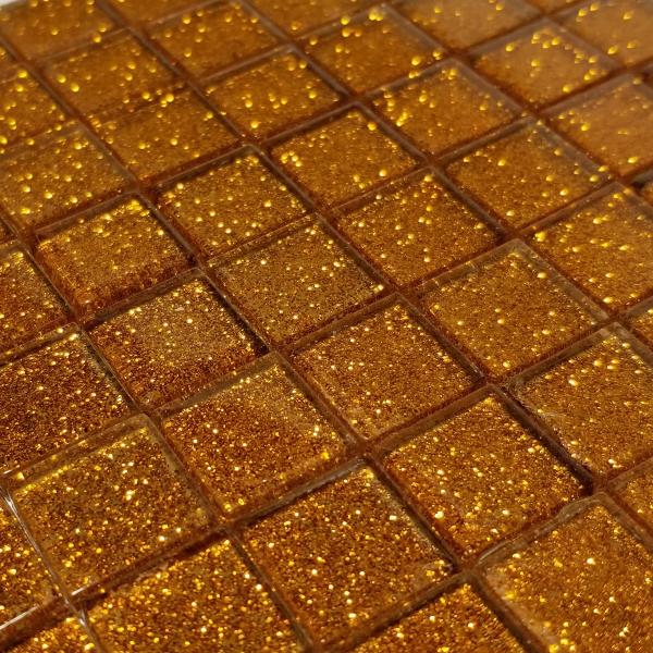 ガラス モザイク タイル バラ マンダリン 大容量800ｇ 収納ケース付 グリッタータイプ DIY デコレーション ハンドメイド クラフト オリジナル 手作り 15mm角