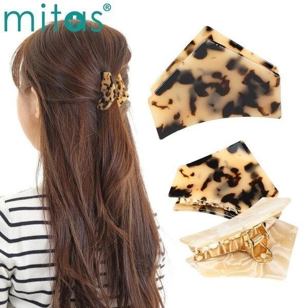 mitas ヘアクリップ バンスクリップ 五角形 ヘアアレンジ ヘアアクセ